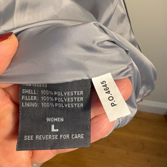 NWT! New Balance Dusty Rose Jacket Lightweight Satin Puffer Lg SEE MEASUREMENTS! - Picture 8 of 13